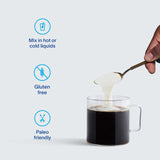 Vital Proteins colágeno sin sabor, escena de cocina mostrando versatilidad en recetas.