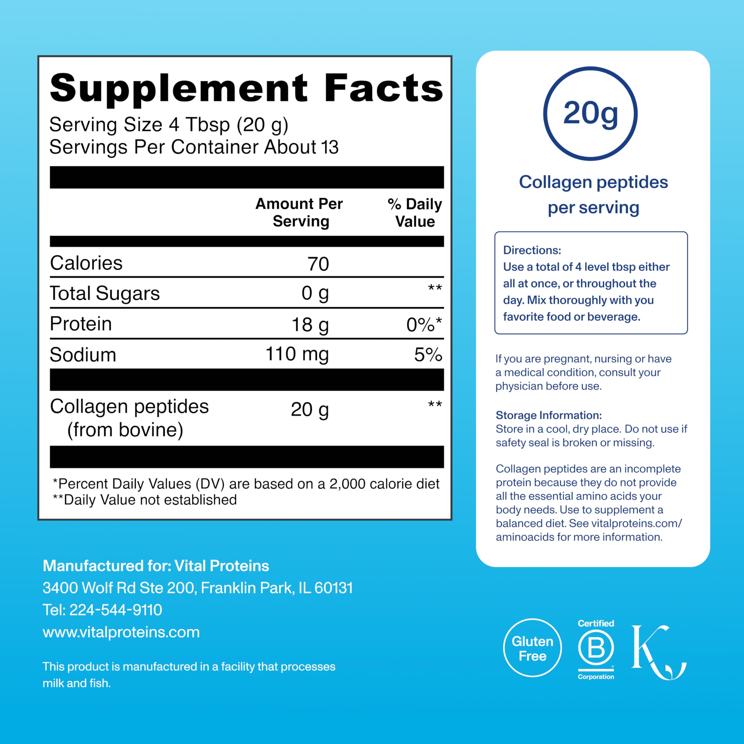 Vital Proteins Collagen Peptides: en un mezclador para bebidas frías o calientes.