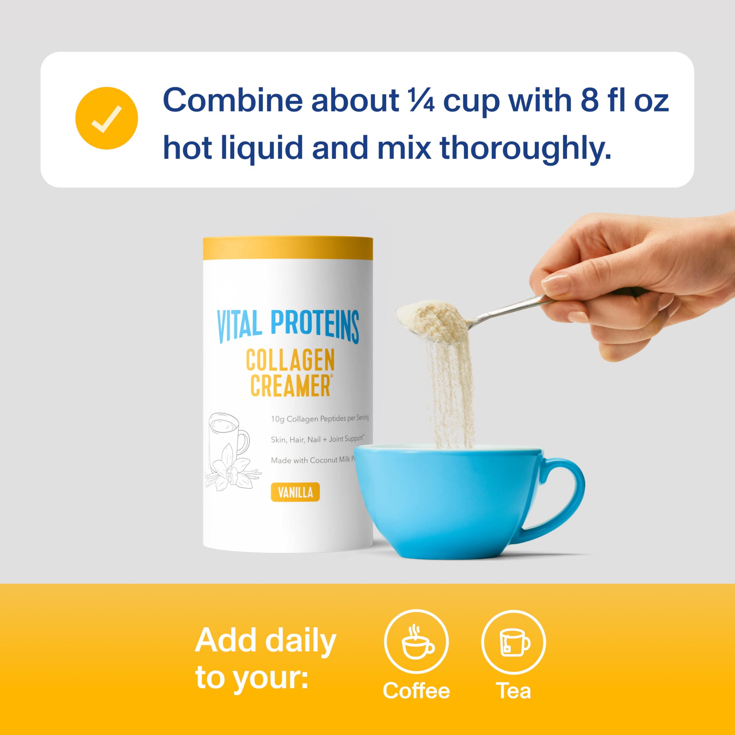 Crema para café vainilla sin lactosa Vital Proteins