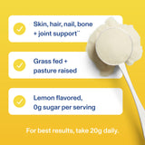 Vital Proteins etiqueta nutricional destacando colágeno para piel y cabello.