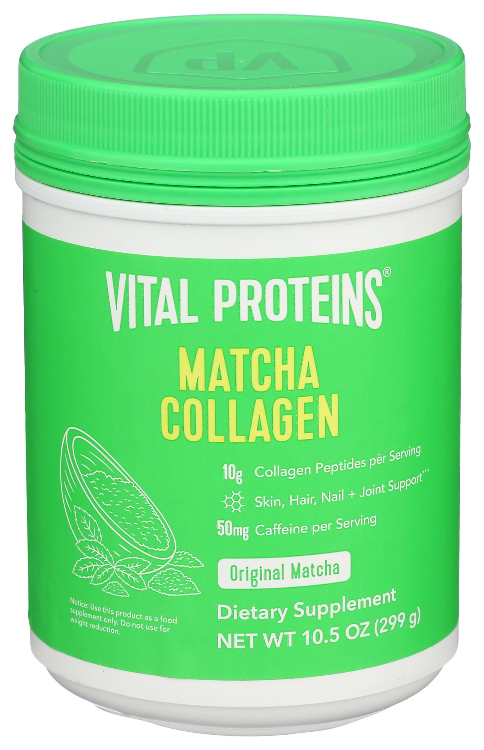 Vital Proteins Matcha Collagen batido verde para despertar sin esfuerzo.