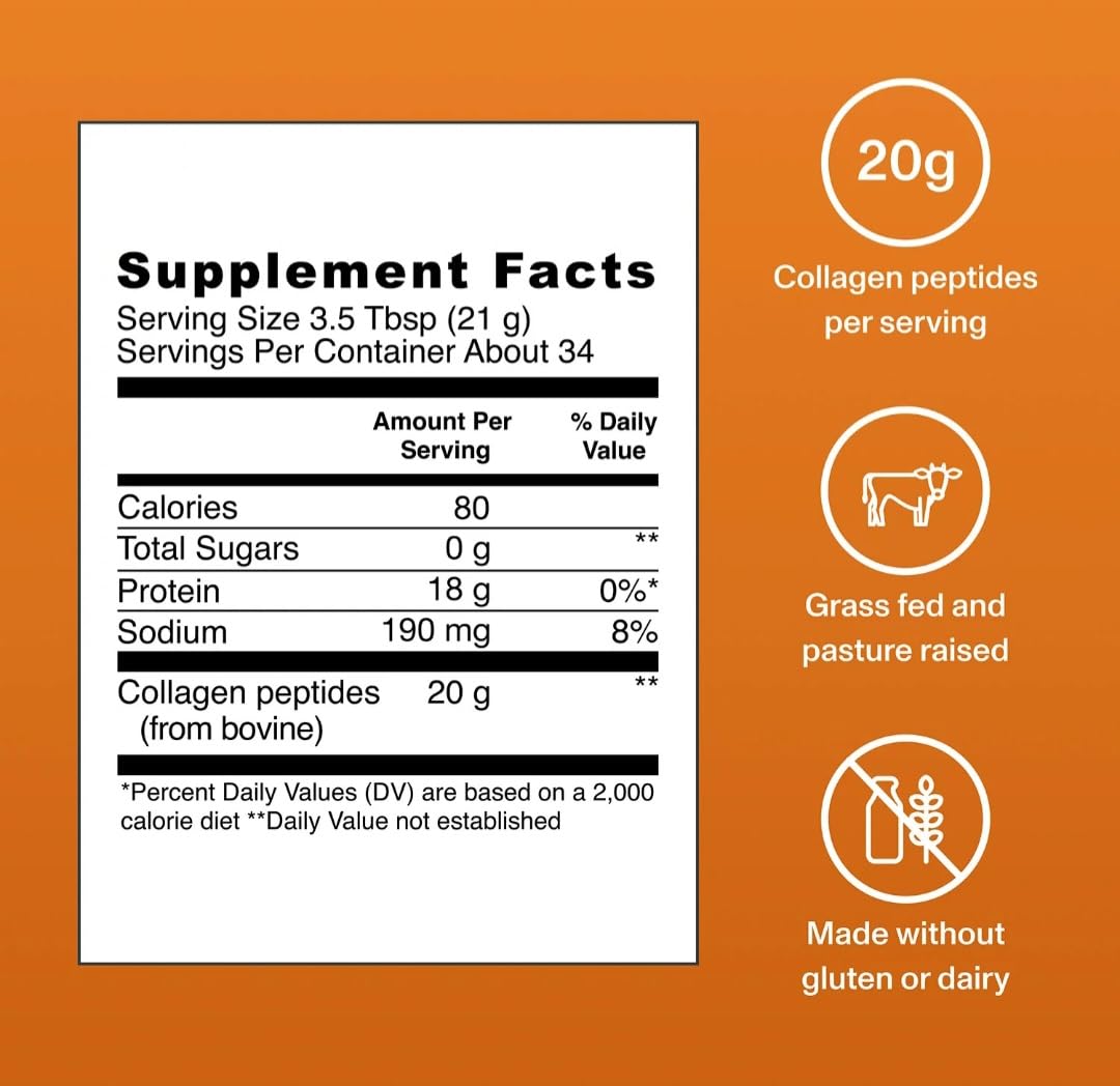 Péptidos de colágeno hidrolizados de Vital Proteins, 20 g por porción