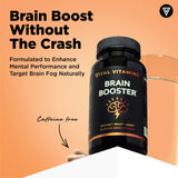 Vital Vitamins Brain Booster con etiqueta: fácil identificar ingredientes para tu rutina.