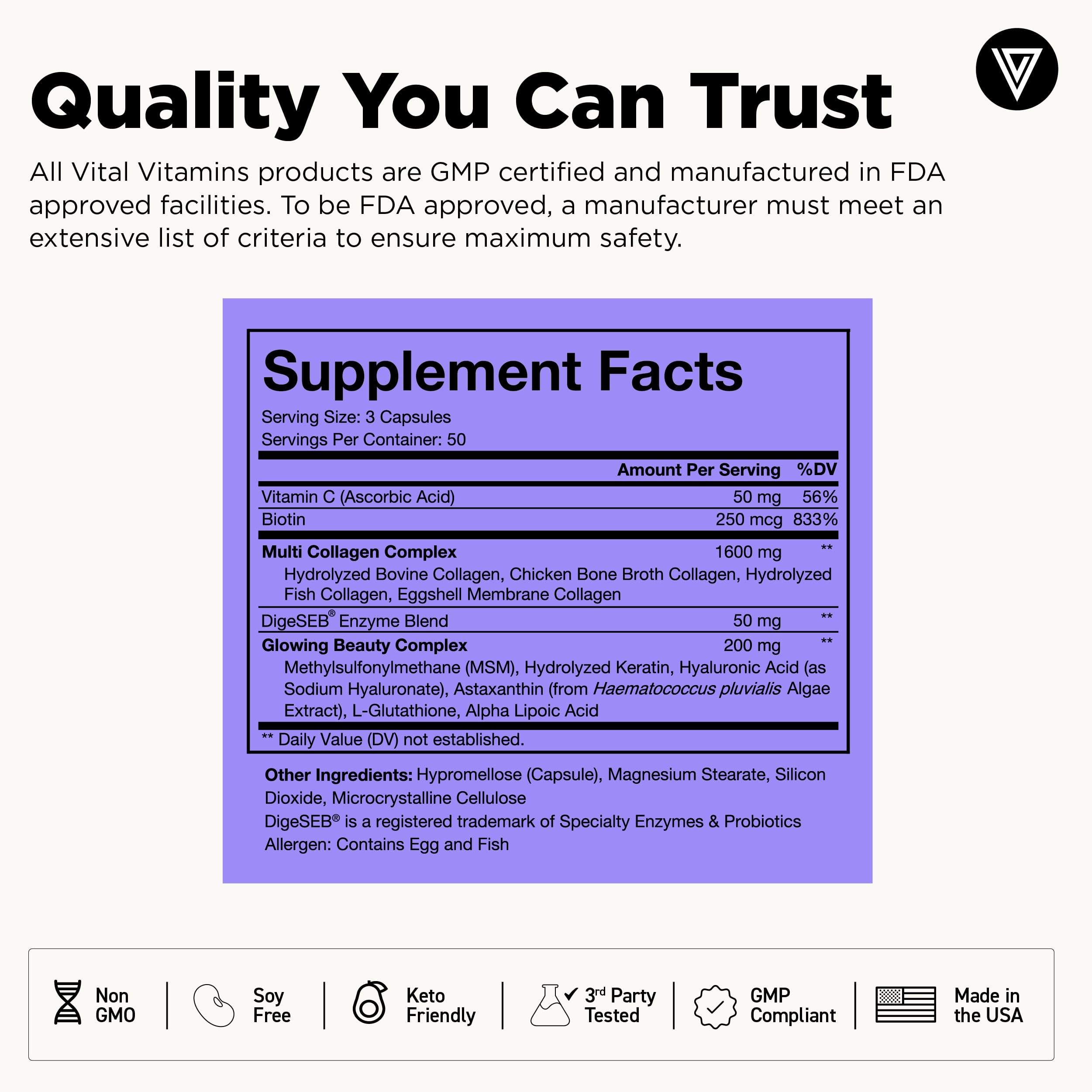 Vital Vitamins dosis diaria simple, sin mezclas ni mediciones.