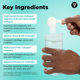 Mezcla de Vital Vitamins Multi Collagen en agua, fácil de incorporar.