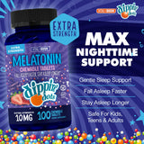Vital+Boon Dippin' Dots melatonina 10 mg dentro del empaque, formato masticable