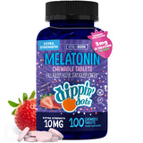 Vital+Boon Dippin' Dots melatonina 10 mg frente del envase, descanso práctico