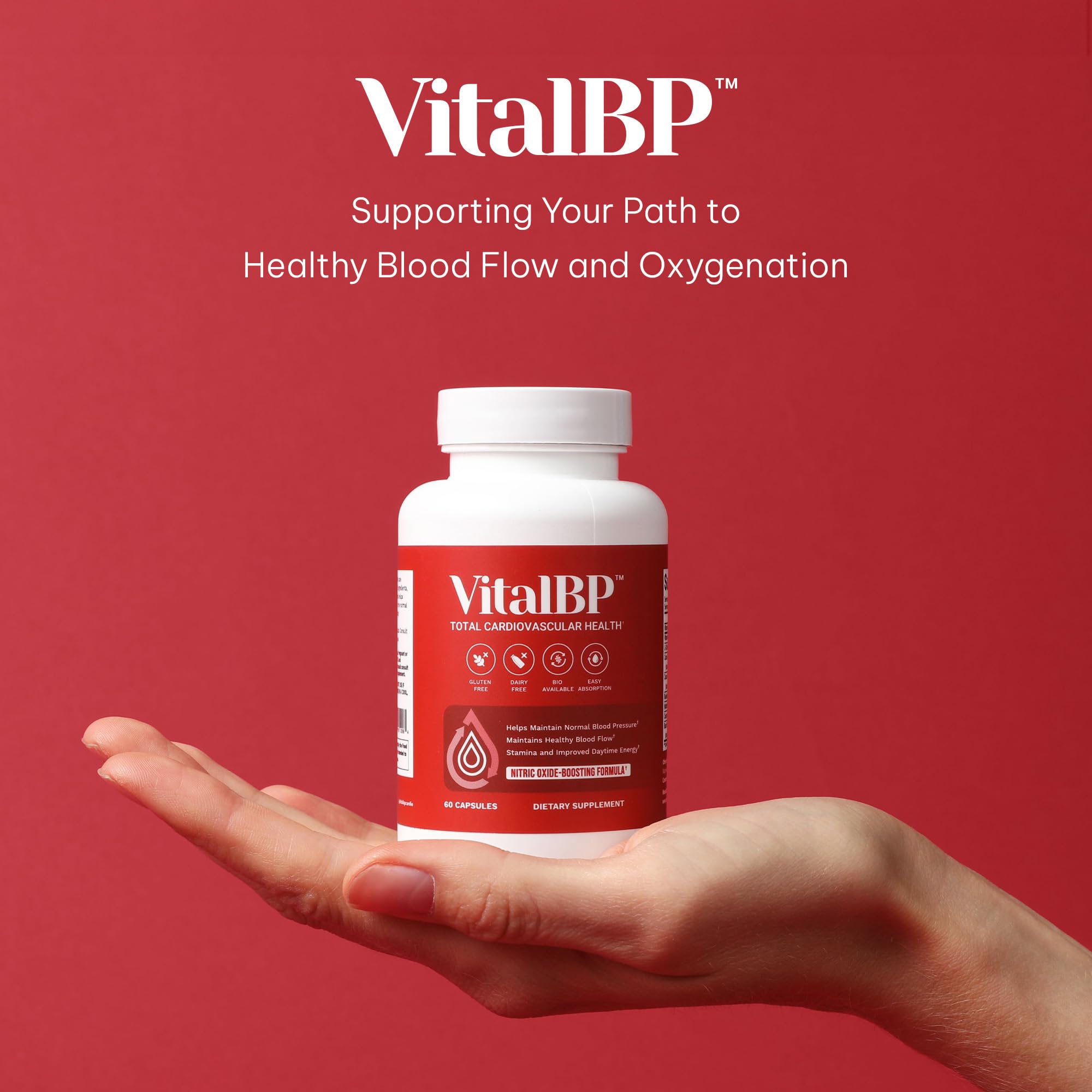 VitalBP 2-pack display highlights convenient daily wellness routine.