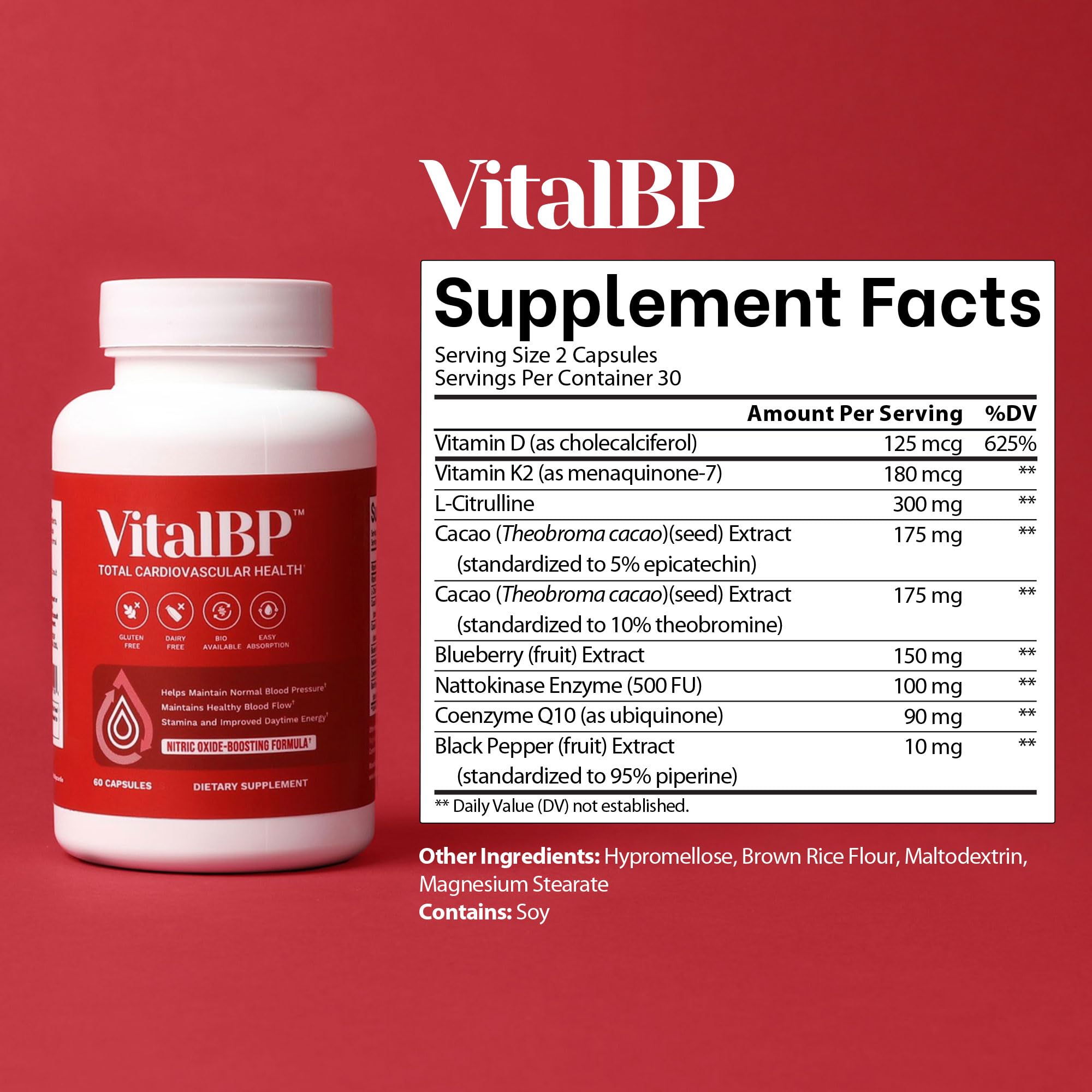 VitalBP dosis diaria recomendada en folleto guía de uso