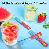 VitalHarvest: polvo se disuelve en agua para una bebida refrescante.