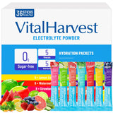 VitalHarvest paquete sabor limón-lima para hidratación rápida durante entrenamientos.