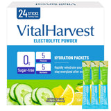 VitalHarvest: paquetes de electrolitos limón pepino para hidratación rápida.