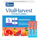 VitalHarvest paquetes electrolitos pomelo: hidratación rápida para entrenamientos.