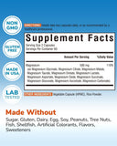 Vitalibre cápsulas de magnesio 500 mg, fáciles de tragar.