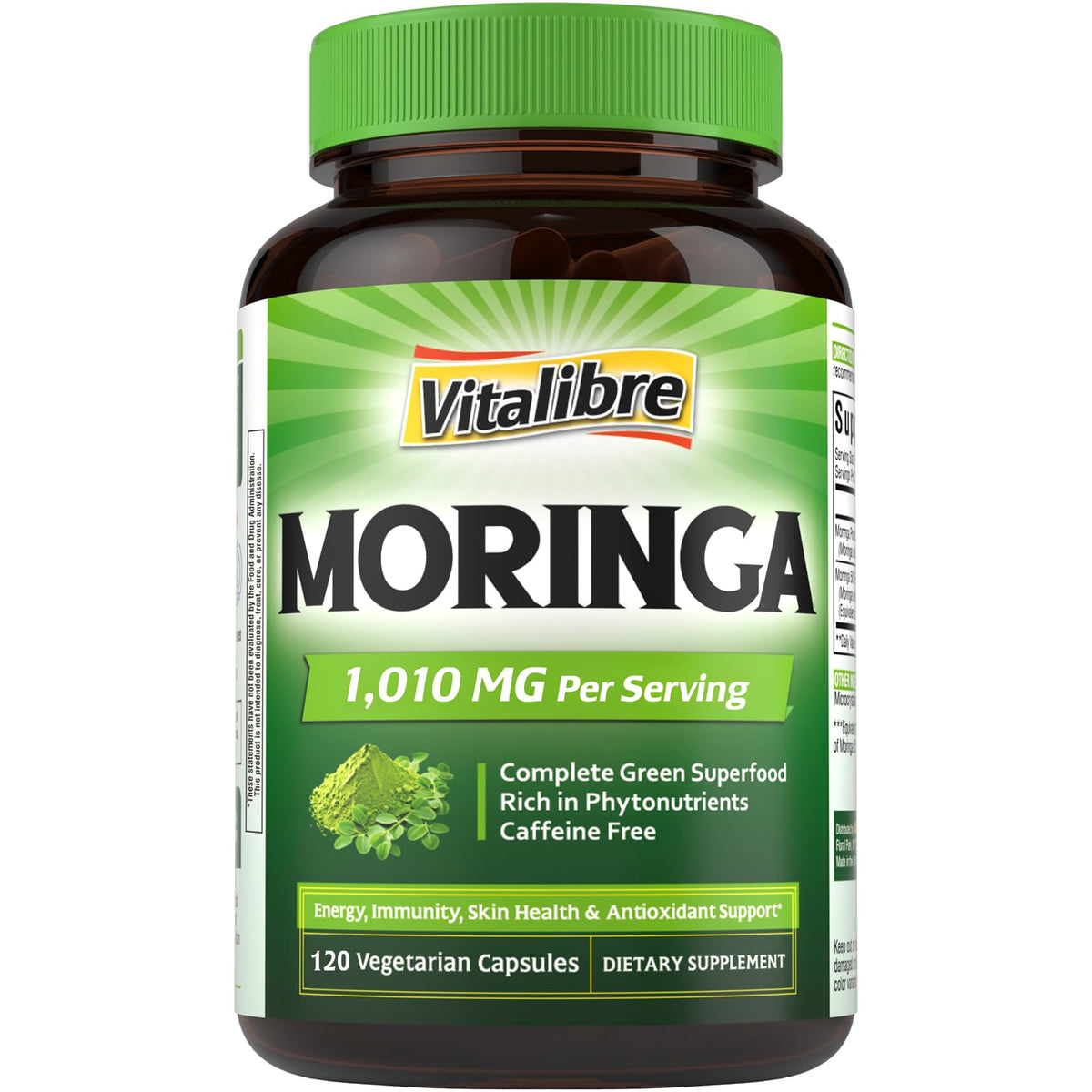 Vitalibre Moringa 1010mg, dosis diaria, energía natural