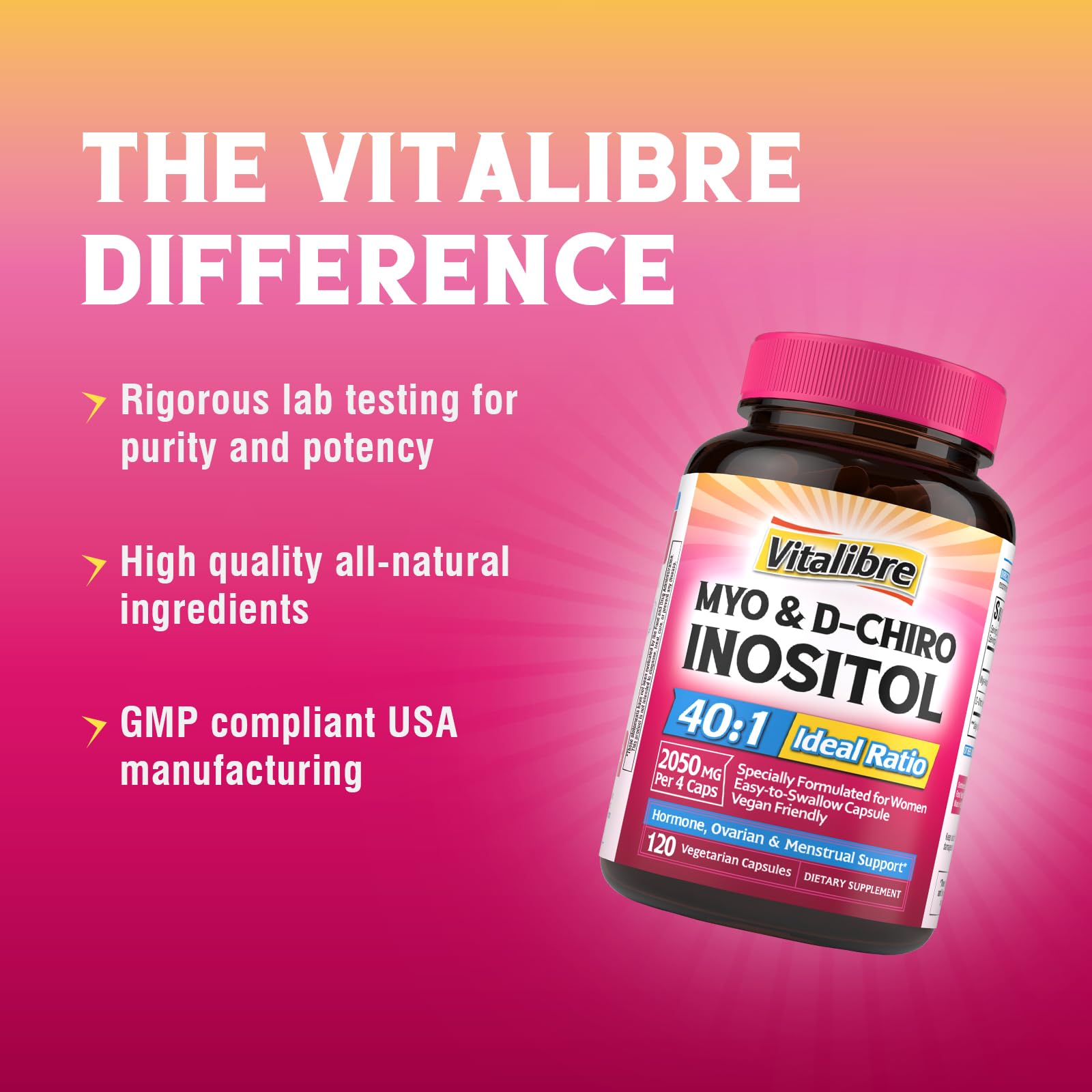 Uso diario de Vitalibre para apoyar ritmo natural femenino.