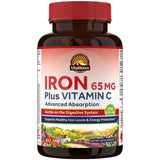 Vitalitown hierro 65mg, envase frontal, facilita la incorporación diaria del hierro.