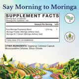 Vitalitown Moringa cápsulas, etiqueta clara para uso diario
