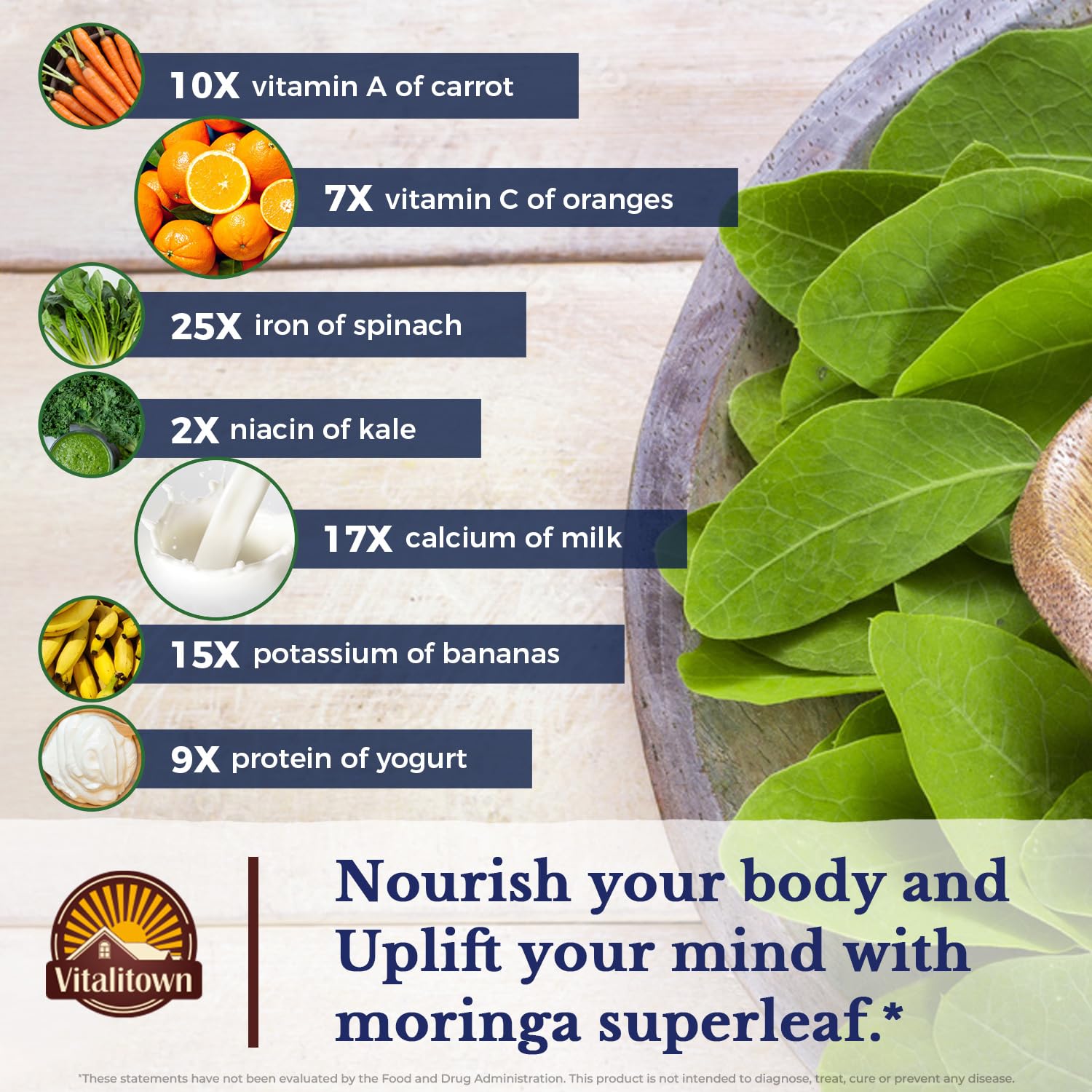 Vitalitown extracto moringa 50:1, alta concentración