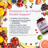 Vitalitown Probióticos para Mujeres, cápsulas-cerca, cápsulas en primer plano para consumo diario.