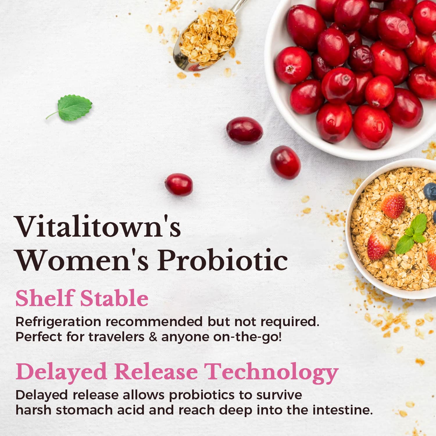 Fórmula digestiva de Vitalitown Probiotics con enzimas y prebióticos