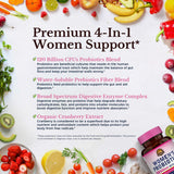 Etiqueta clara de Vitalitown Probiotics con información de 30 cepas