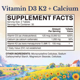 Vitalitown Vitamina D3 K2 Calcio, botella y etiqueta que muestran el empaque y la calidad.