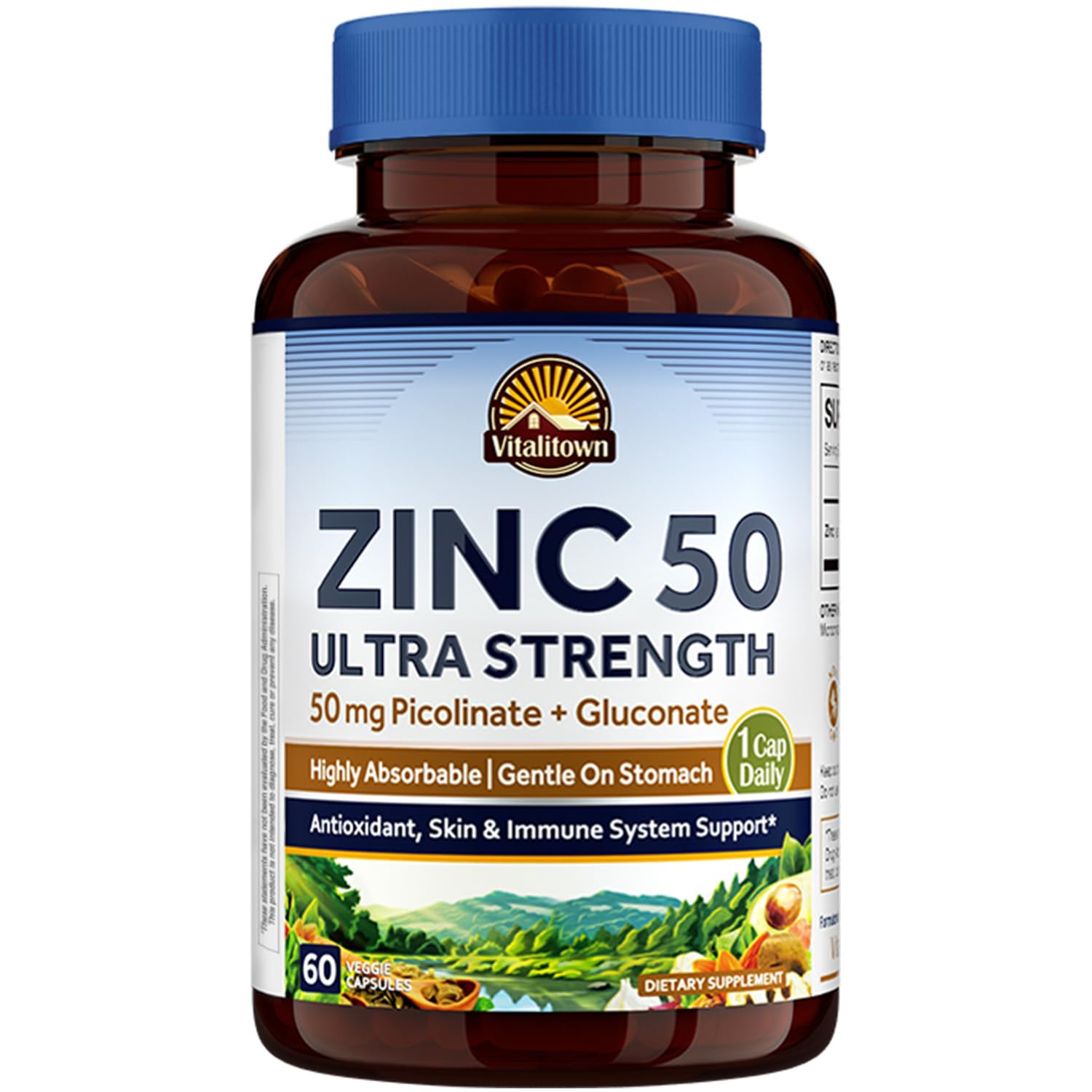 Vitalitown Zinc 50 mg cápsula, aporte diario para apoyar la inmunidad