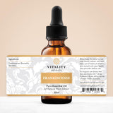 Vitality envase de cristal que protege la pureza del aceite.