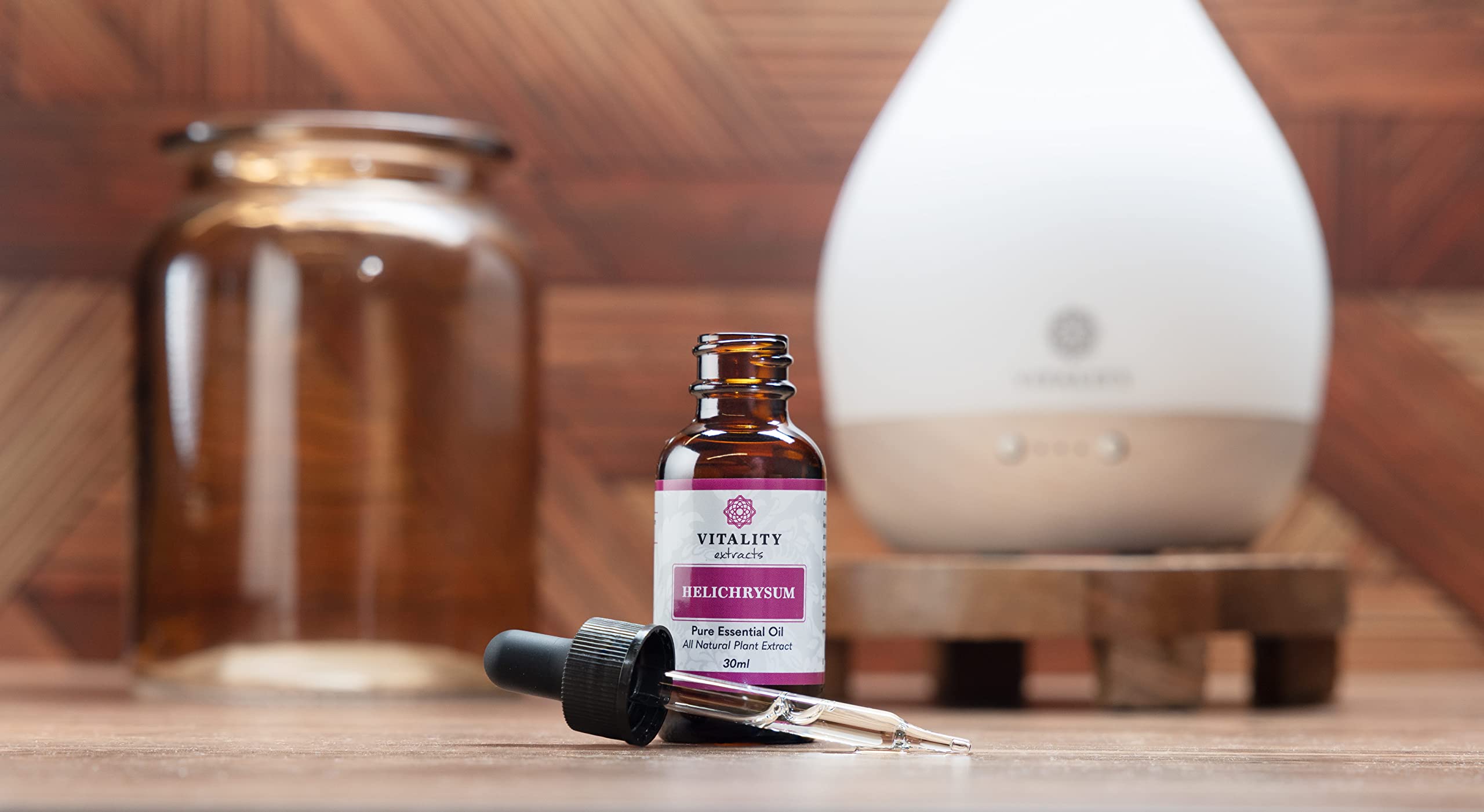 Vitality Helichrysum: logo y calidad inspirando confianza.
