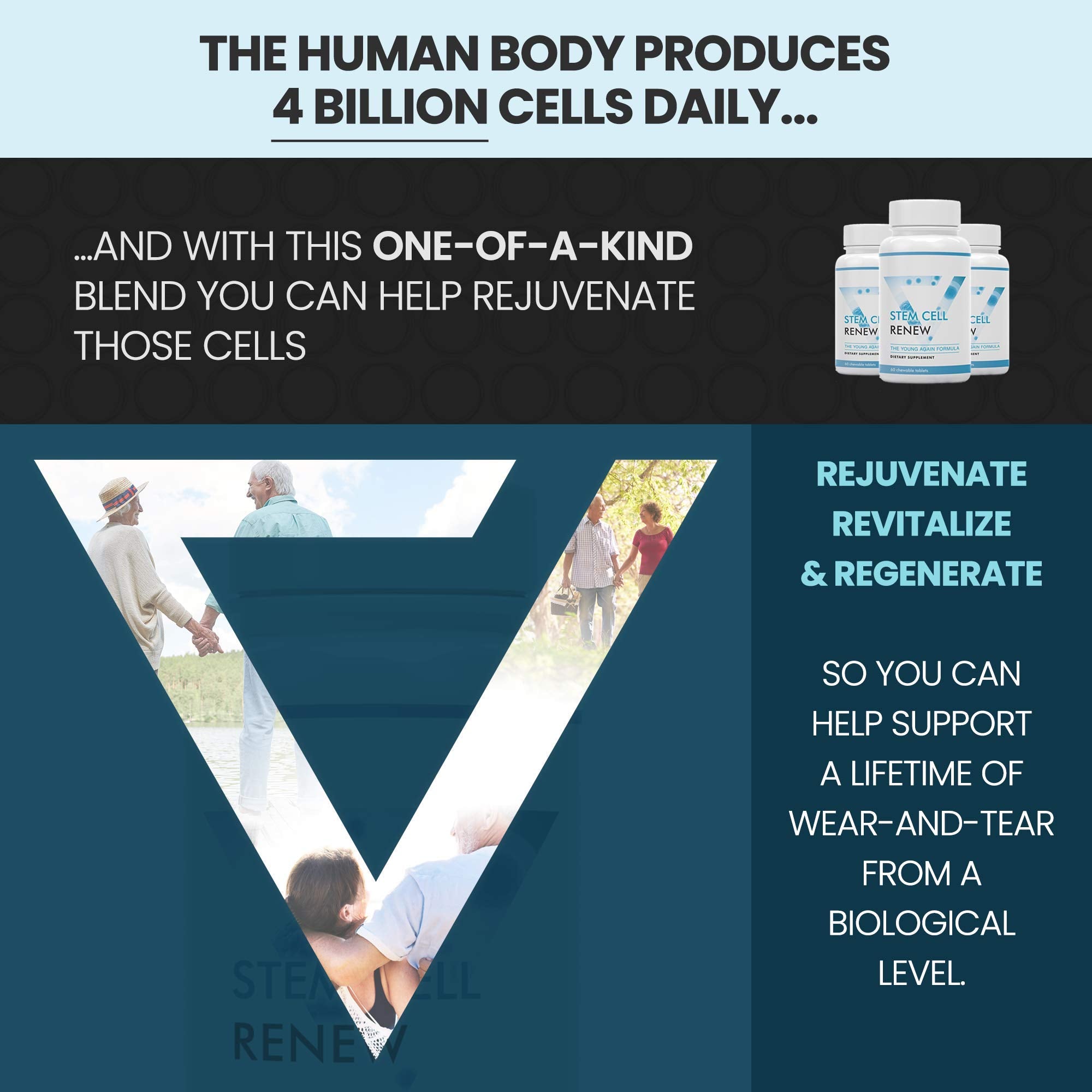 Vitality Now Stem Cell Renew estantería destacando el producto.