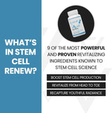 Vitality Now Stem Cell Renew, primer plano de cápsulas para conveniencia.