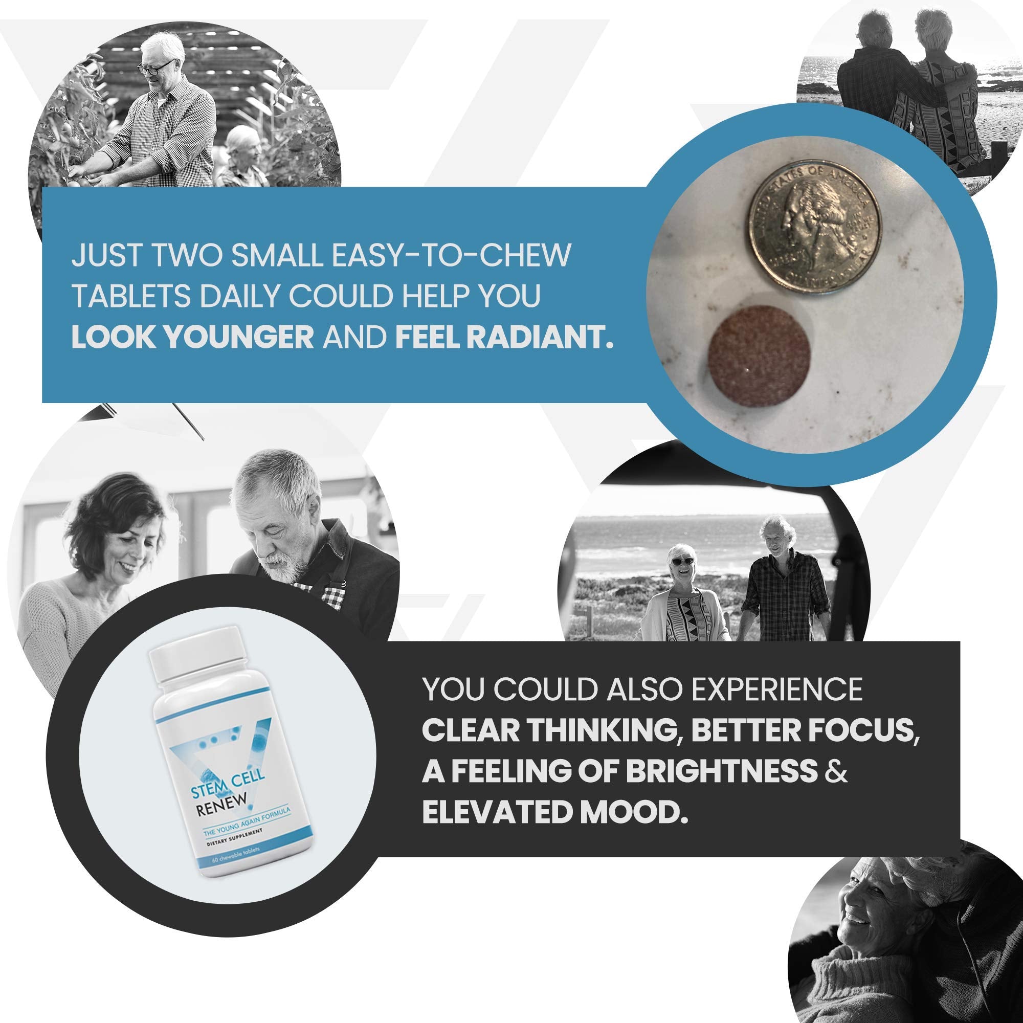 Vitality Now Stem Cell Renew toma diaria para energía sostenida.