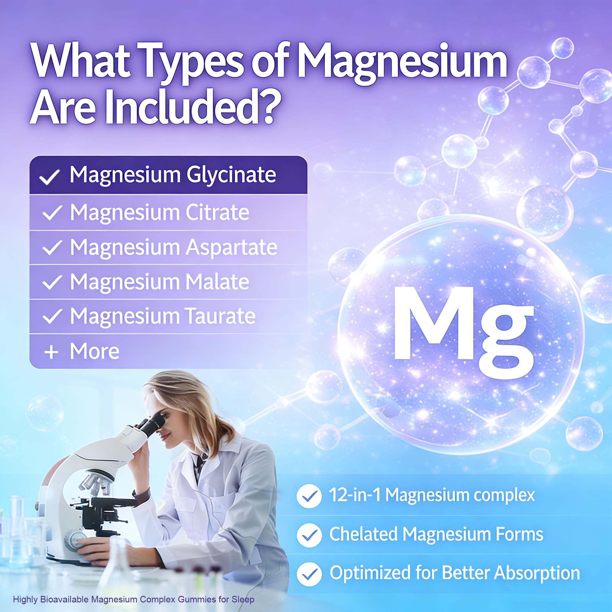 Absorción mejorada con 12 formas de magnesio en VitalityPeak.
