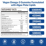 VitalityPeak gominolas de algas Omega-3 con CoQ10, D3, K2 y cúrcuma
