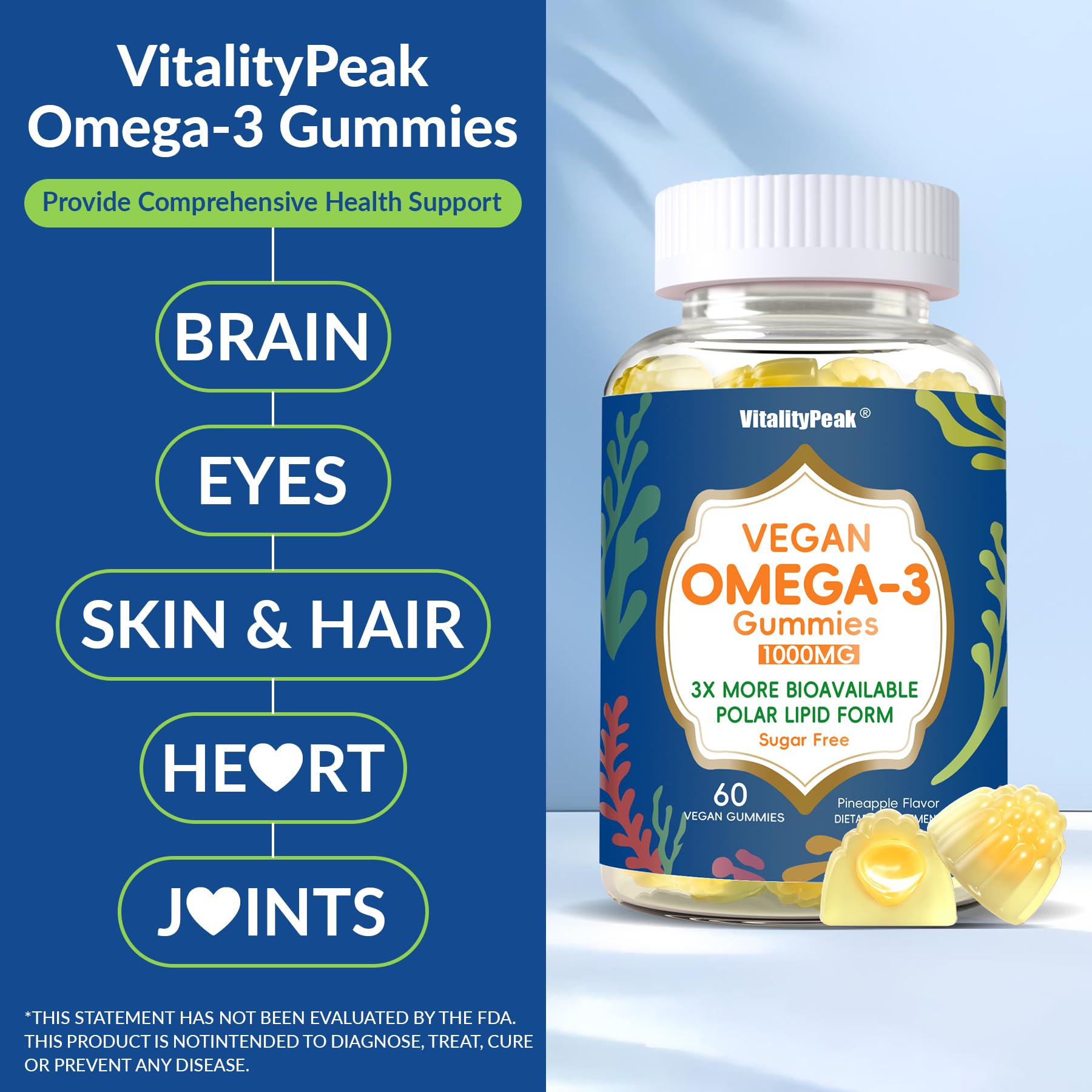 VitalityPeak DHA/EPA equilibrados: fórmula 3:2 para apoyo general