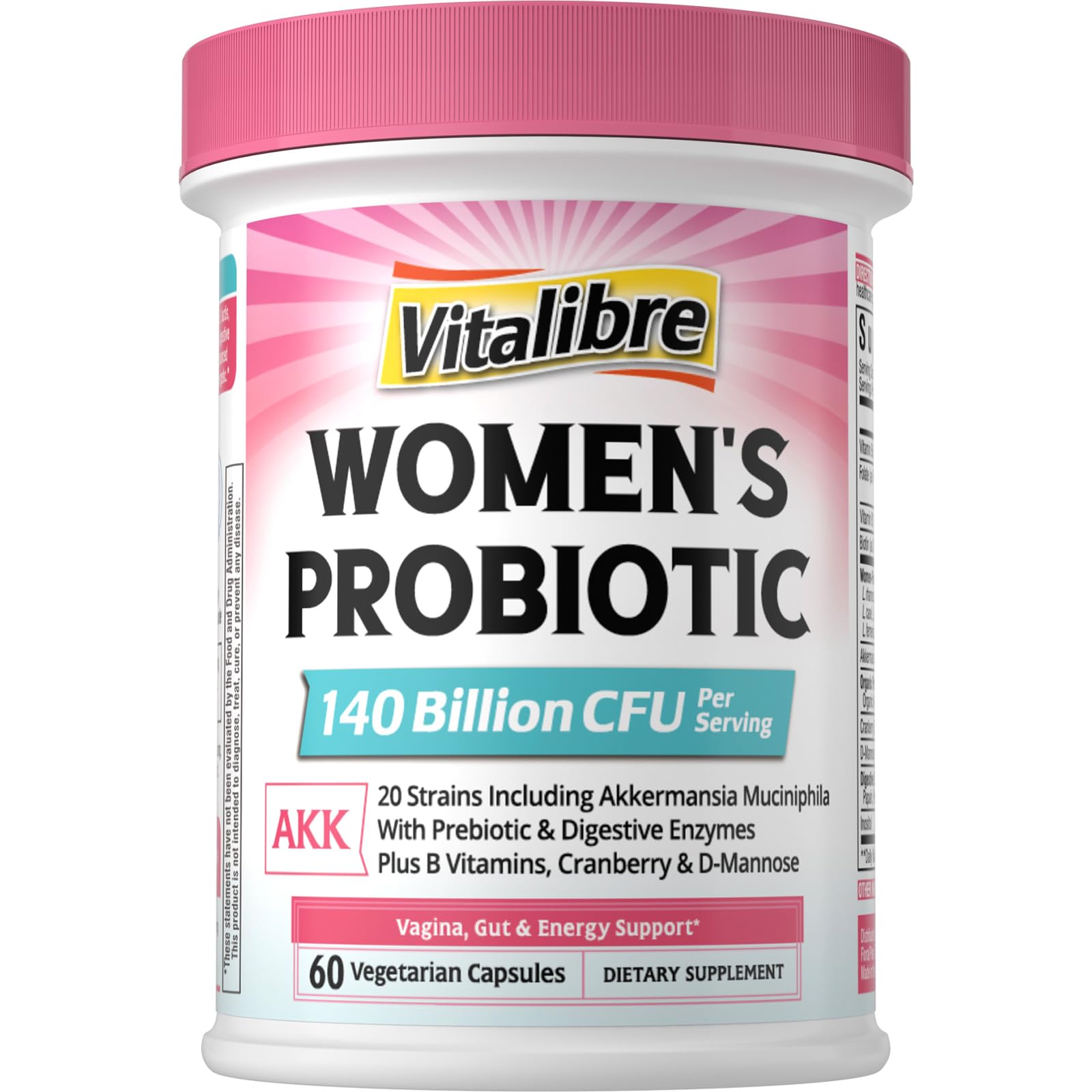 Vitalibre Probiotico Plus envase de cápsulas para apoyo digestivo diario
