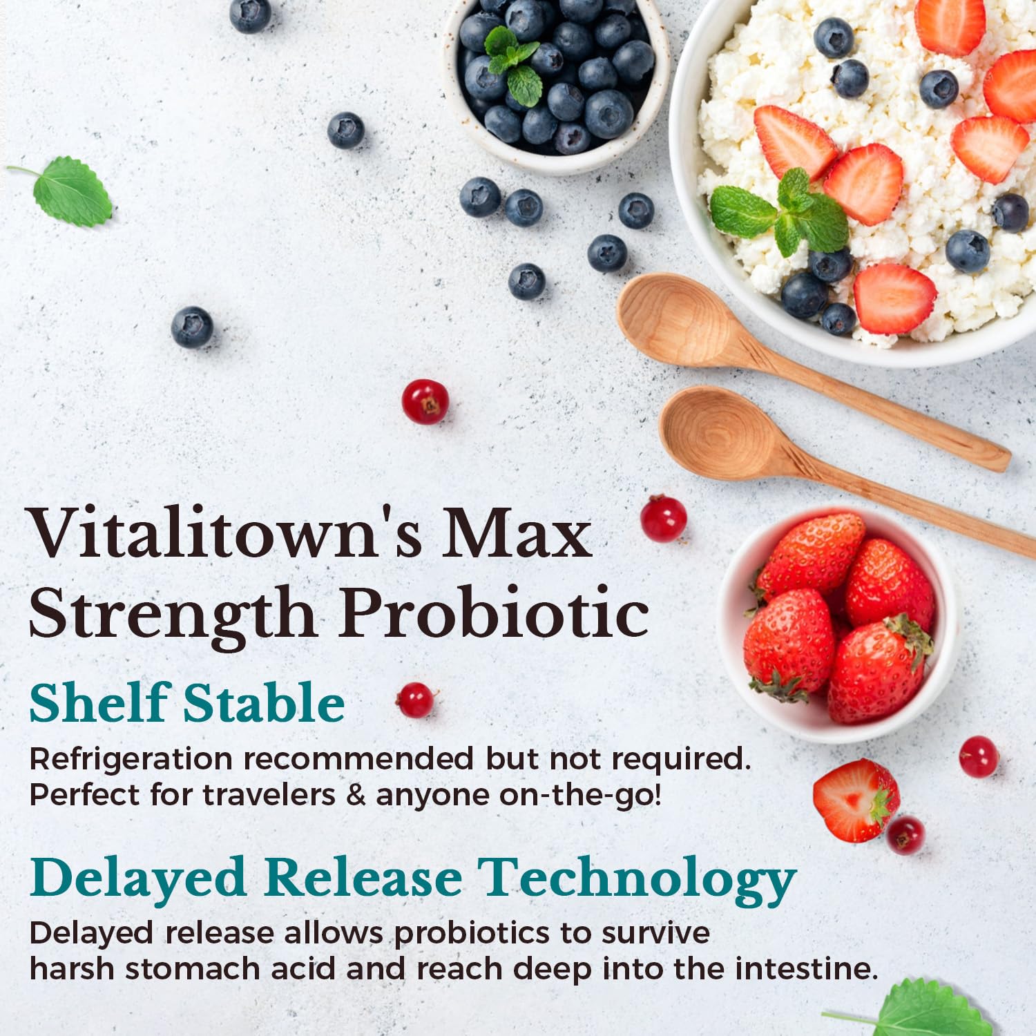 Vitalitown Probiotics envase estanco protege las cepas.