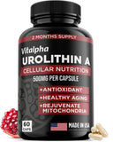 Vitalpha Urolitina A: botella frontal, energía diaria con apoyo mitocondrial