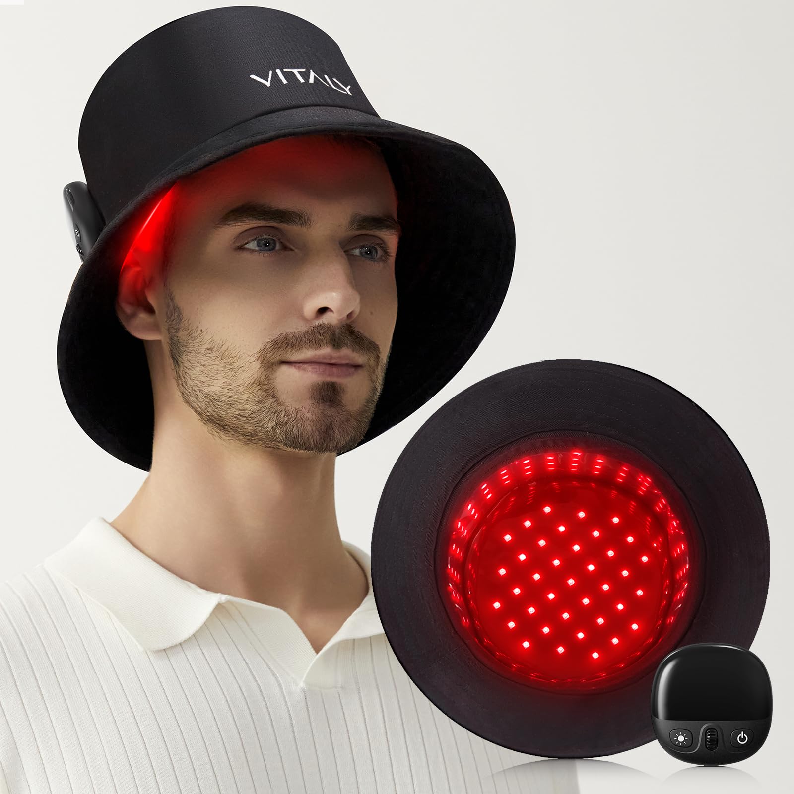 Gorro VITALY con luz roja 650nm y diodos para estimulación suave del cuero cabelludo