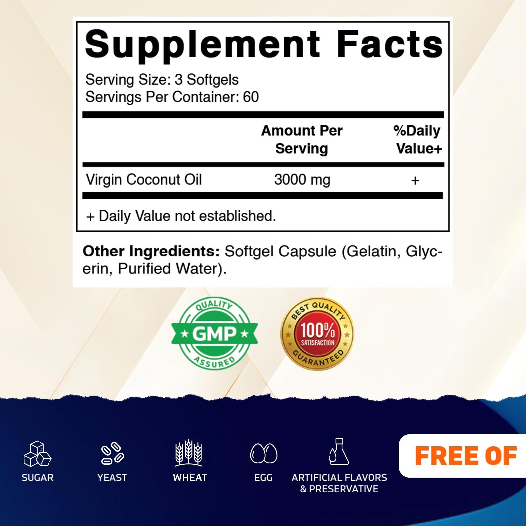 Vitamatic 3000 mg por porción, fuente concentrada de MCT para energía sostenida.
