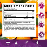 Gomitas Vitamatic acido folico, sabor naranja, complemento diario para apoyo nutricional vegano.