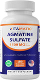 Vitamatic Agmatine Sulfate bote-1500mg: presentación fácil de dosificar para uso diario.