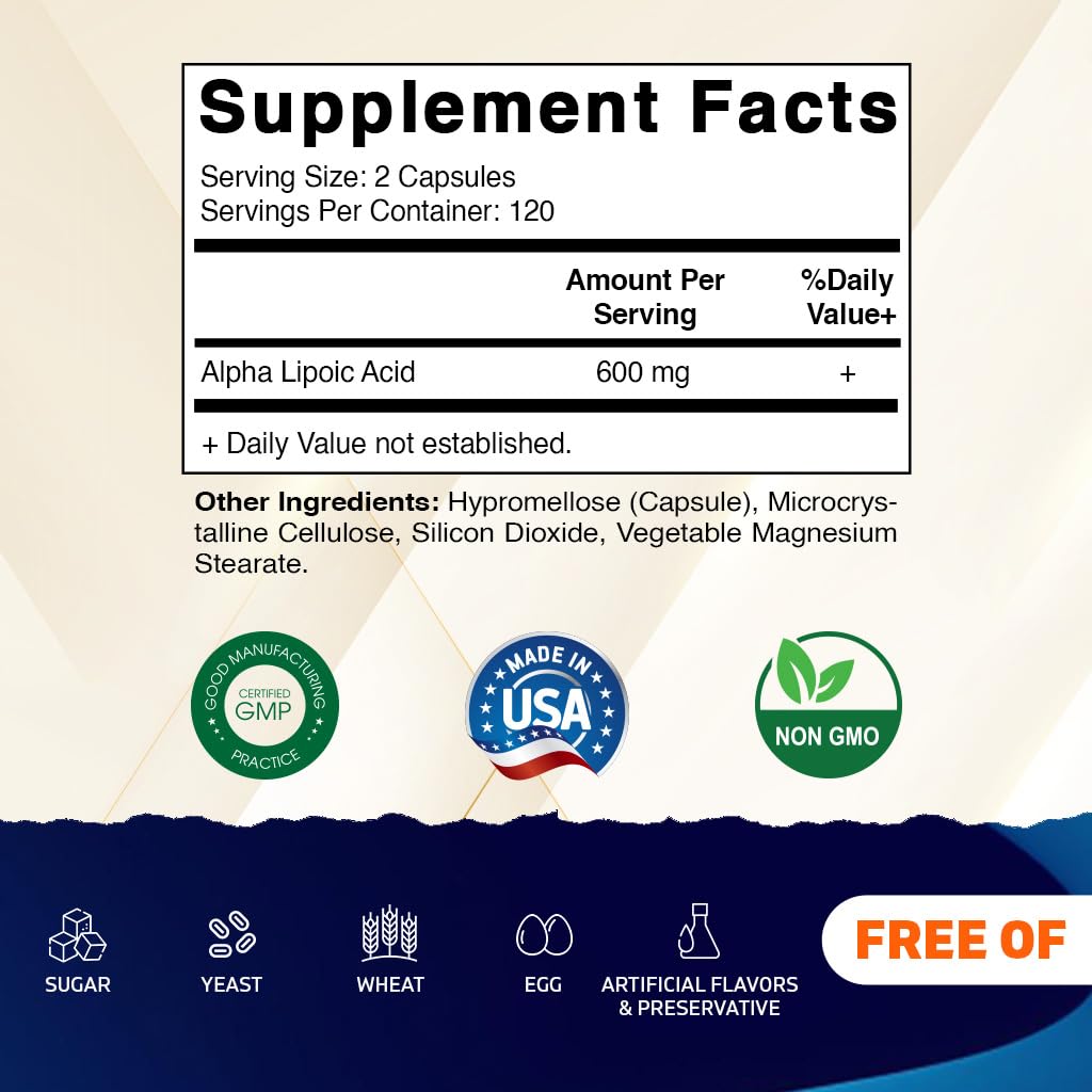 Vitamatic ALA en bote de 120 porciones para energía sostenible.