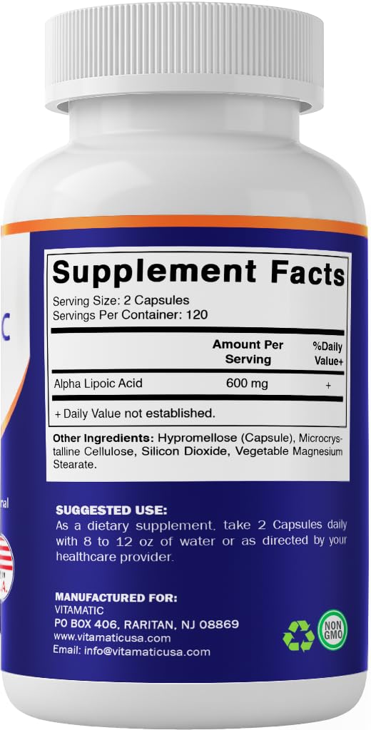 Vitamatic ALA: libre de soja, levadura, trigo y huevo.