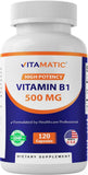 Vitamatic B1 botella-500mg, apoyo al funcionamiento del sistema nervioso.