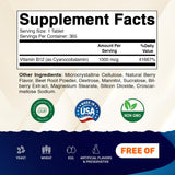 Vitamatic B12 1000 mcg, consumo diario, sabor frutos rojos