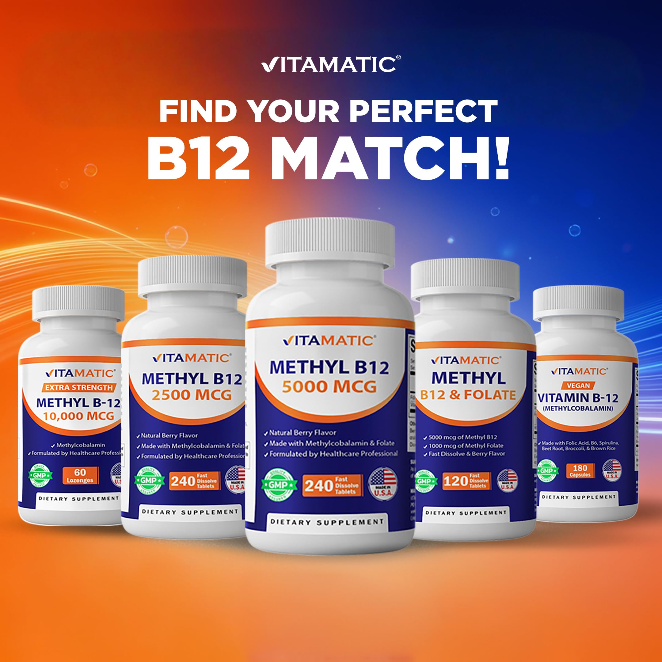 Vitamatic B12 1000 mcg, sin soja para alergias alimentarias
