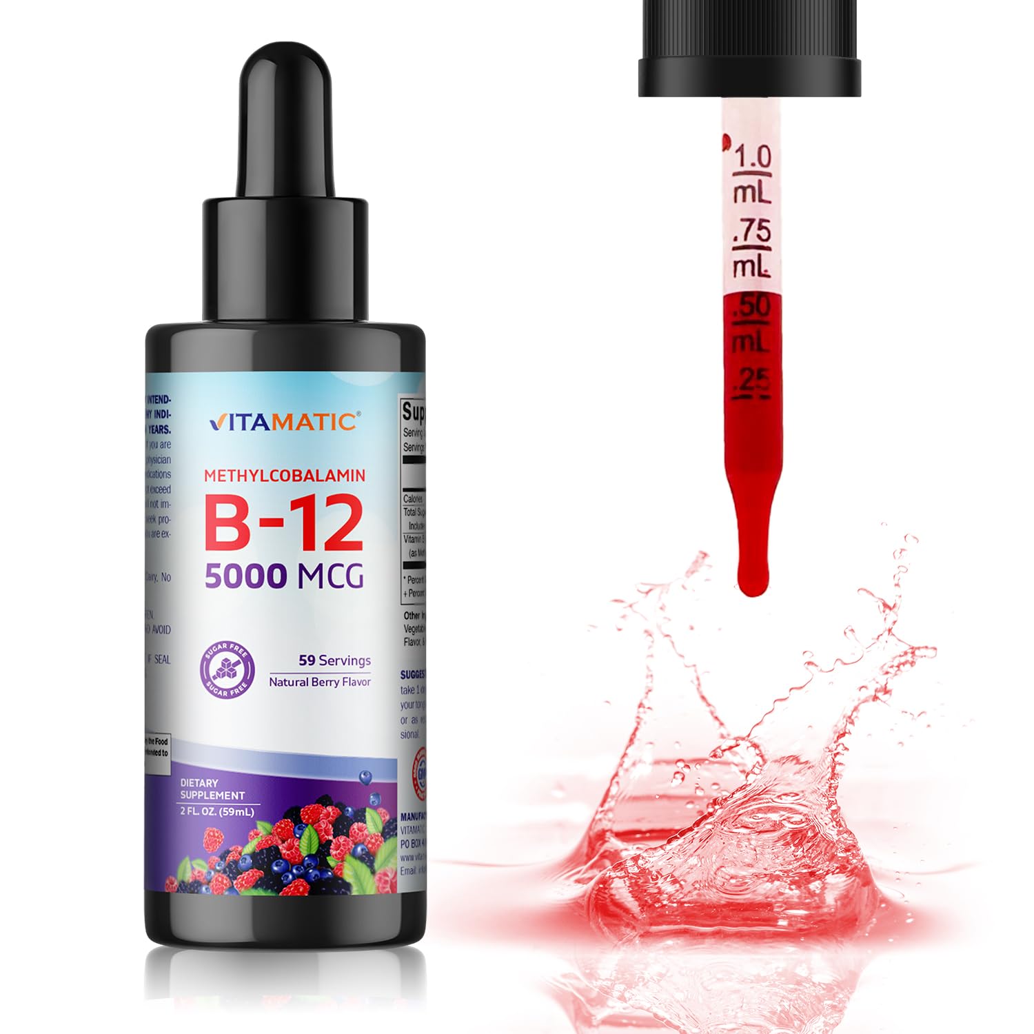Envase de 60 ml de Vitamatic B12 líquido