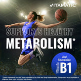 Vitamatic Benfotiamina 300 mg – detalle de la etiqueta para información del producto.